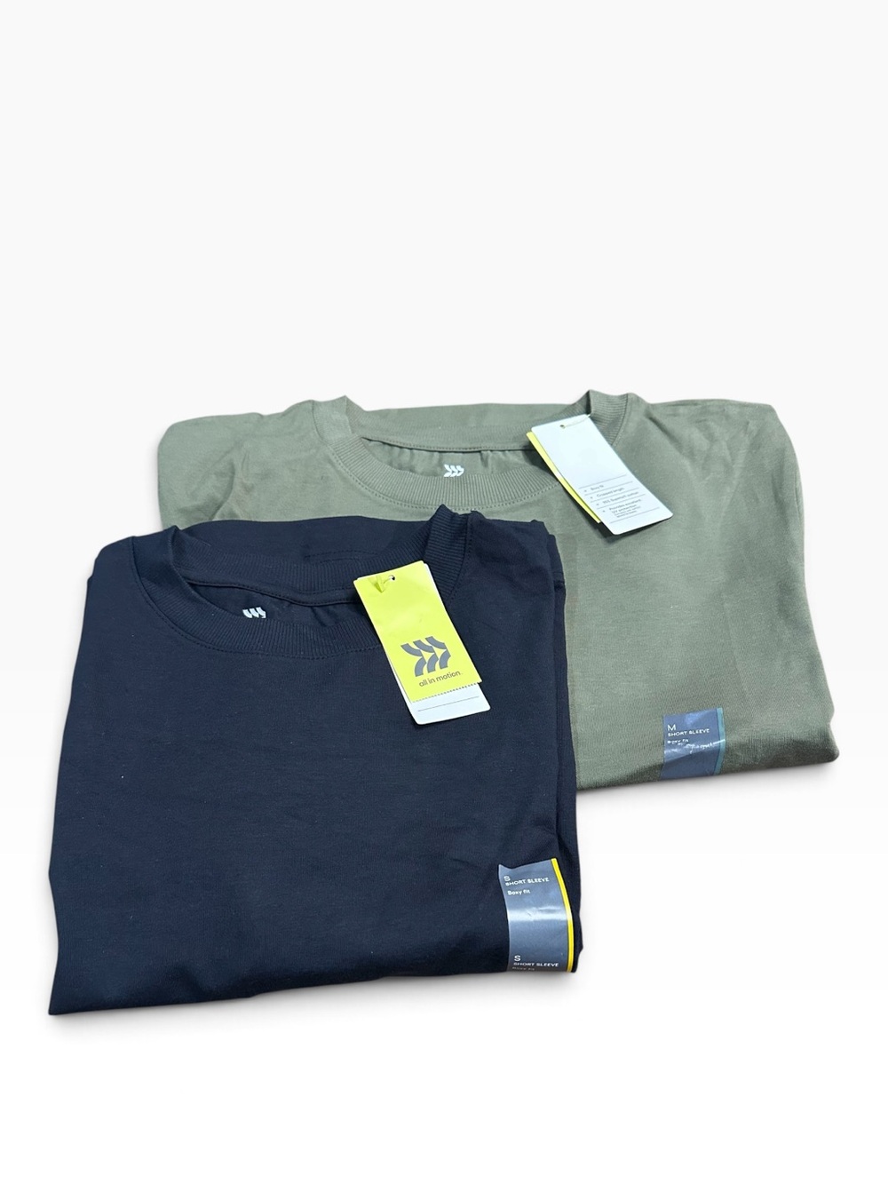 All in Motion Women’s black or Olive Green Boxy Cropped Cotton T-Shirt NWT